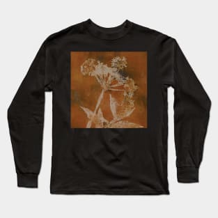 Cow Parsley Autumn Russet Orange Brown Long Sleeve T-Shirt